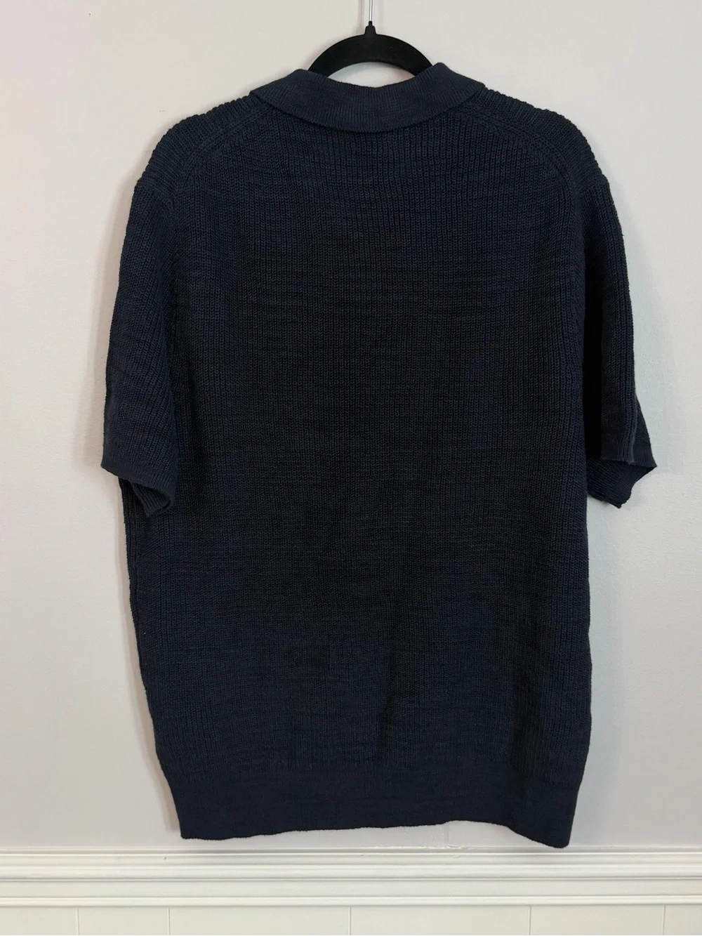J. Crew Men’s Knit Short Sleeve Linen Cotton Blend Johnny Collar Polo Sz XL NWT